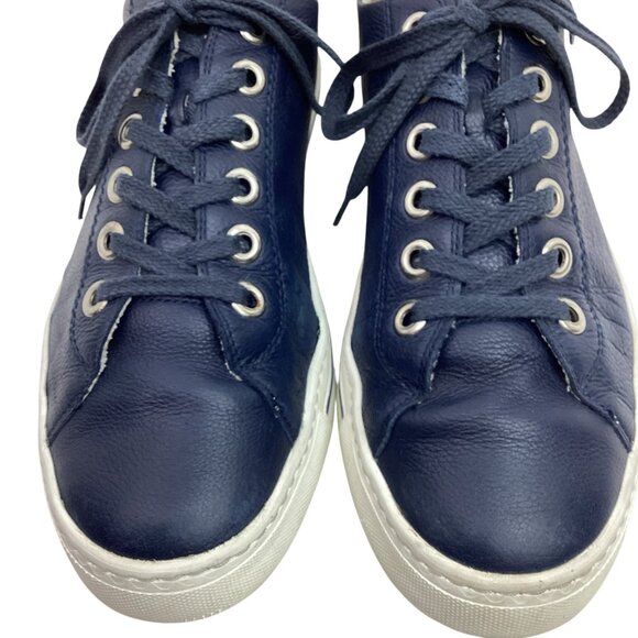 Paul Green Hadley Womens 11 Super Soft Leather Sneakers Low Top Navy - Picture 4 of 13